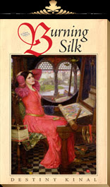 Burning silk book cover