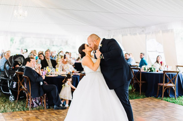 bride and groom first dance