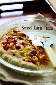 sweet corn pizza