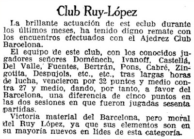 Recorte de La Vanguardia, 9/9/1926