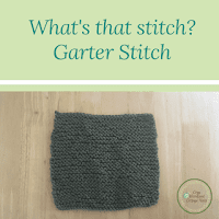 How to do Garter stitch
