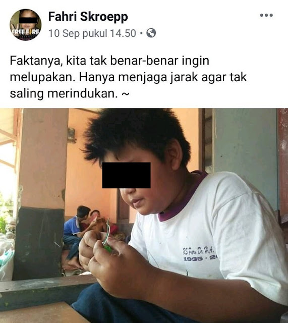 10 Status Galau 'Fahri Skroepp Bocah Sadboy' Ini Lagi Viral