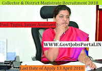 Telangana Collector & District Magistrate Recruitment 2018– Typist, Junior Assistant