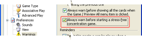 Stress-free Game Warning in Concentration - the Memory Games 5.0