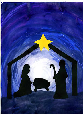Nativity on That Artist Woman  How To Make A Nativity Silhouette   Art Project