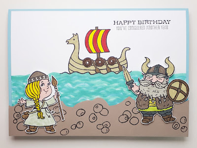 "Brave Vikings" auf der Geburtstagskarte Stampin' Up! www.eris-kreativwerkstatt.blogspot.de