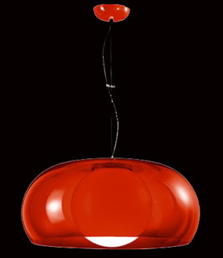 Balun Hanging Pendant, Transparent Red Balun Pendant MSX51000