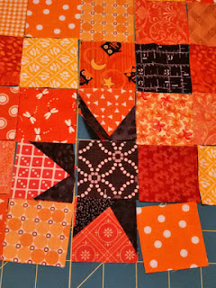 Halloween wonky stars: QuiltBee