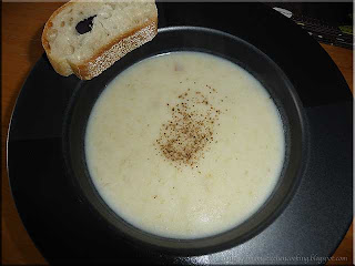 potato and leek soup with ciabatta bread