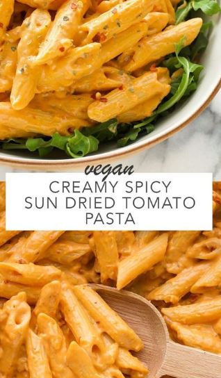  VEGAN CREAMY SPICY SUN DRIED TOMATO PASTA