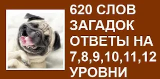 620 слов загадок верные названия слов на 7, 8, 9, 10, 11, 12 уровнях