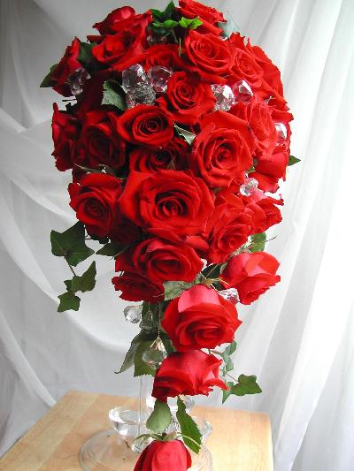 dark red wedding bouquets Red Rose Wedding Bouquets Trends 2012