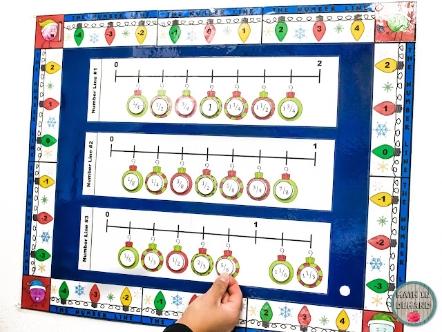 The Number Line Interactive Poster Board Christmas Edition