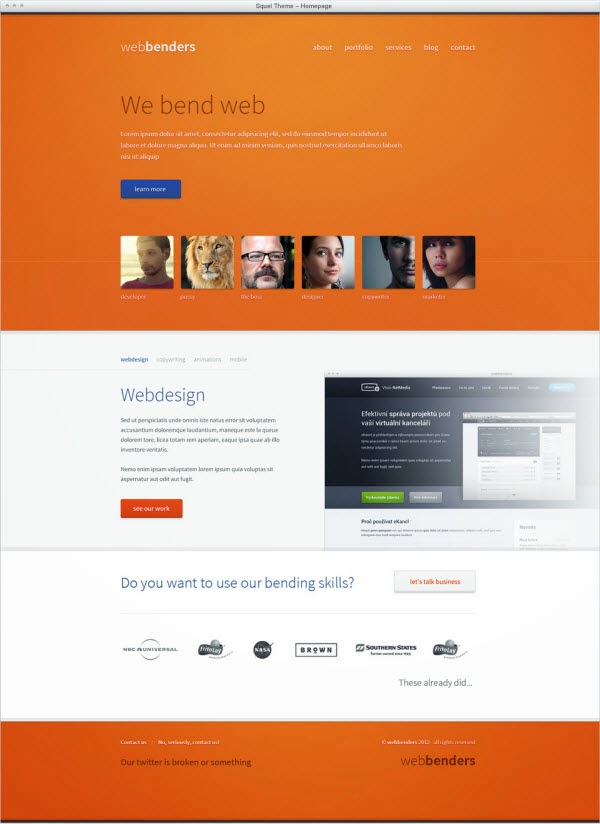 Webbenders psd theme