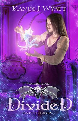 book cover of young adult fantasy novel Divided by Kandi J Wyatt