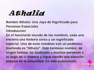 significado del nombre Athalia