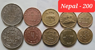 Nepal 5 Old Coins Collection @ 200