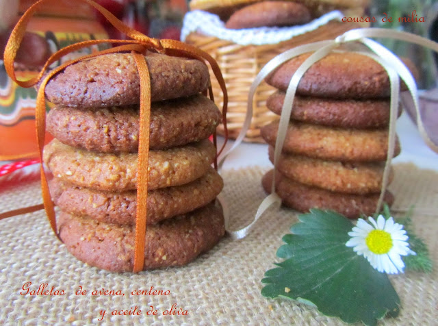 Galletas de avena y centeno con aceite de oliva