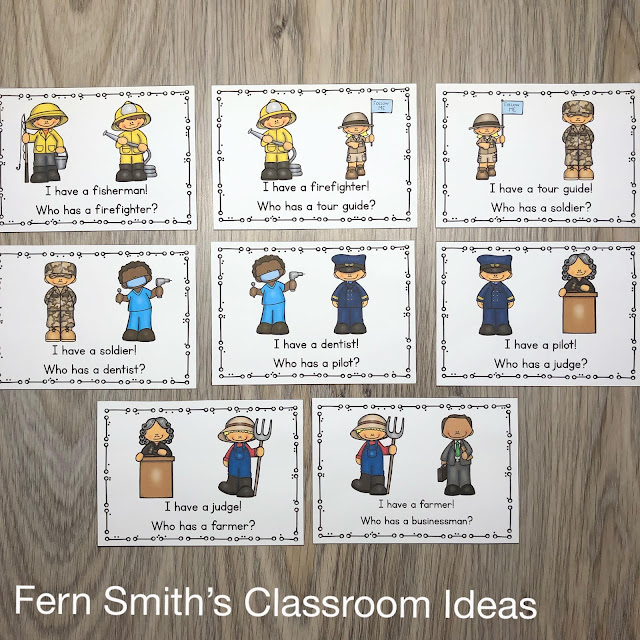Click Here to Download this Community Helpers I Have, Who Has? Card Game Resource Bundle for Your Class Today!