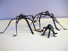 Lavoretto per Halloween: Famiglia di ragni