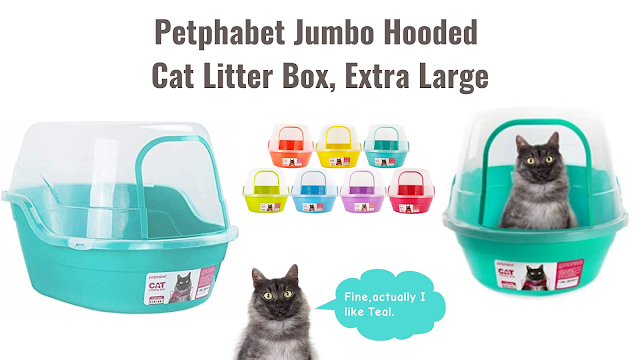 Petphabet Jumbo Hooded Cat Litter Box, Extra Large Amazon