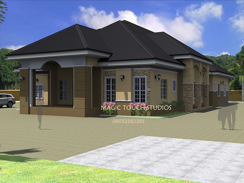  4  bedroom  bungalow  Modern and contemporary Nigerian 