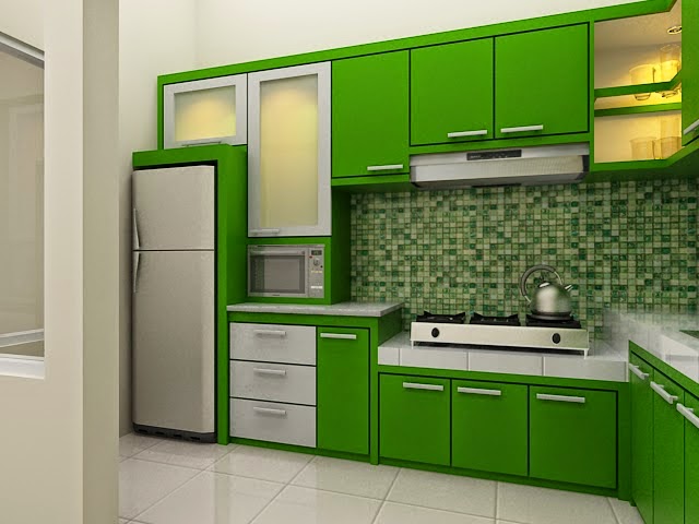 Model Desain Kitchen Sets Hijau