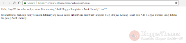 Cara Membuat Tampilan Blog Kosong Total (Maintenance)