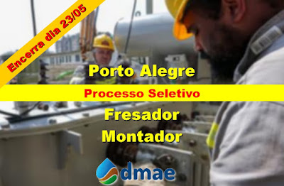 Processo Seletivo no DMAE em Porto Alegre se encerra dia 23/05