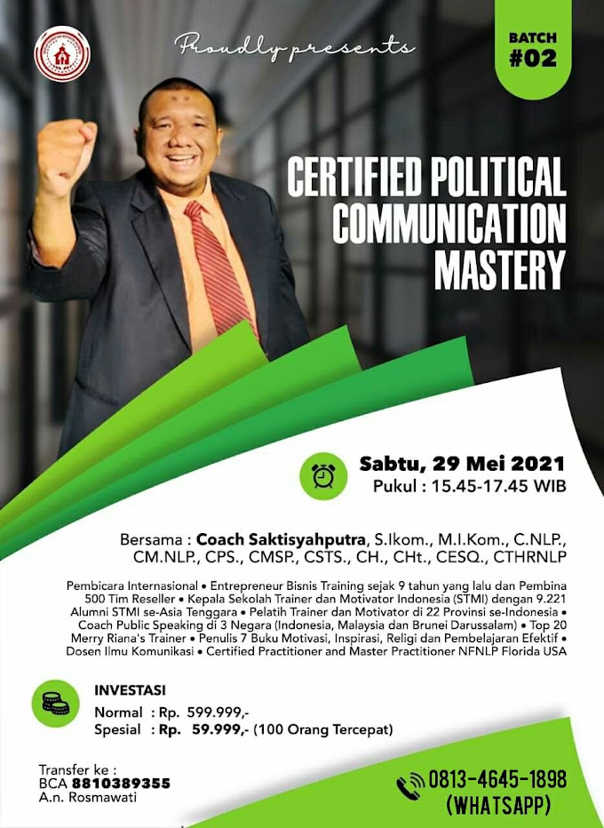 Gelar Non Akademik Certified Political Communication Mastery