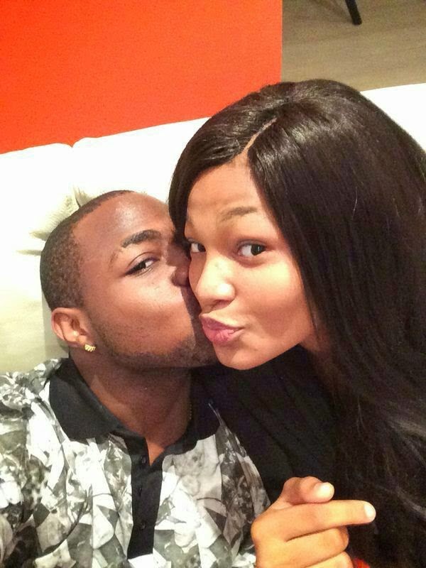 Davido and  his girlfriend 