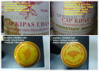 Perbezaan Produk Kicap Kipas Cap Udang Tiruan