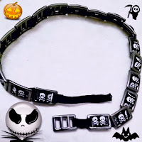 Halloween pumpkin grimm reaper Jack Skeleton cat collar kitten play