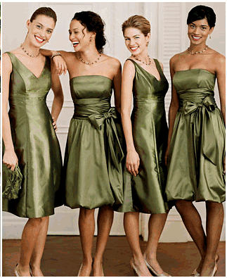 Bridesmaid green dresses