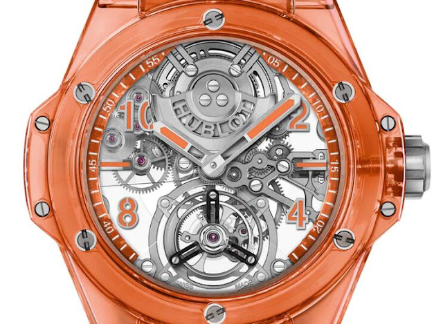 Réplique Montres Hublot Big Bang Tourbillon Automatique Orange Sapphire 45mm 1