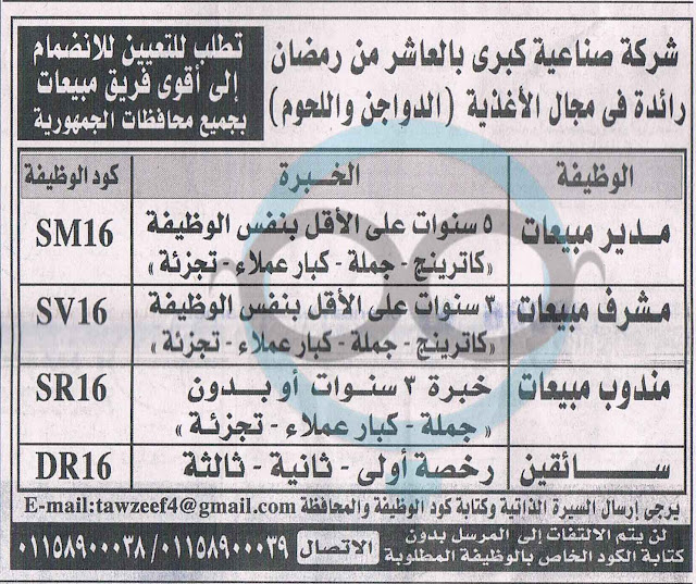 وظائف أهرام الجمعة 1 يناير 2016