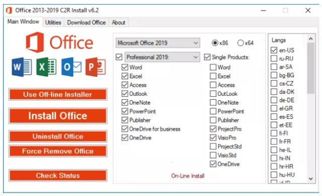 Download Office 2013-2019 C2R Install / Install Lite 6.5.4