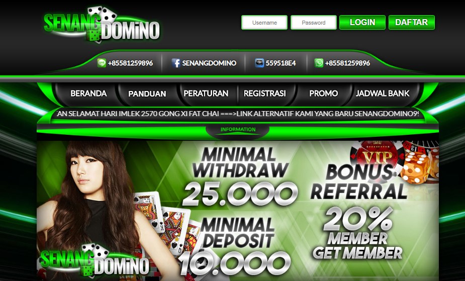 Senangdomino Situs Agen Judi Online Poker Domino QQ Terpercaya