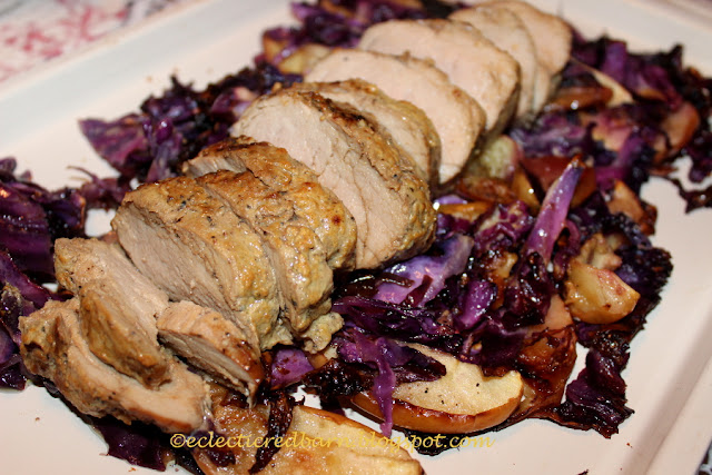 Eclectic Red Barn: Dijon Pork with Cabbage and Apples 