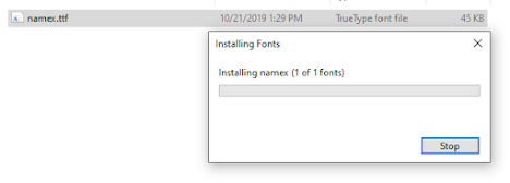 Menginstall font