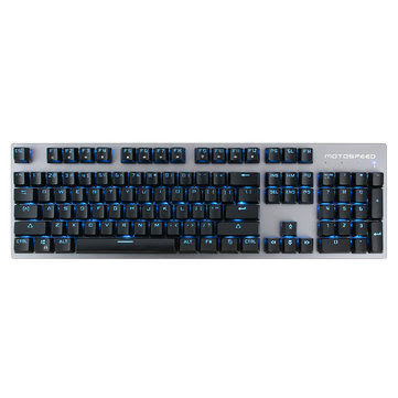 Motospeed GK89 2.4G Wireless 104Keys USB Wired Mechanical Gaming Keyboard Outemu Switch LED Light 