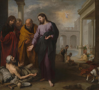 Imagem de Jesus curando o paralítico na piscina de Betesda, pintura, #1
