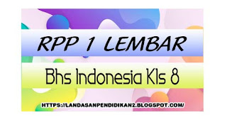 RPP 1 Lembar Bahasa Indonesia Kelas VIII SMP