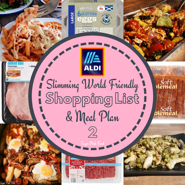 Slimming World meal plan 7 day with shopping list aldi  free 7 day healthy eating plan