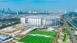 Erick Thohir Inspeksi Bersama Menteri PUPR Basuki Jakarta International Stadium (JIS)