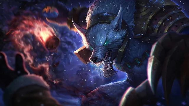 League of Legends Tundra Hunter Warwick  Game wallpaper. Click on the image above to download for HD, Widescreen, Ultra HD desktop monitors, Android, Apple iPhone mobiles, tablets.