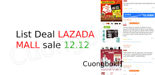 Tổng Hợp Deal LAZADA MALL 12.12 - CuongbokIT