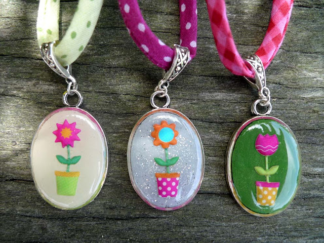 bijou fleur pendentif été biais