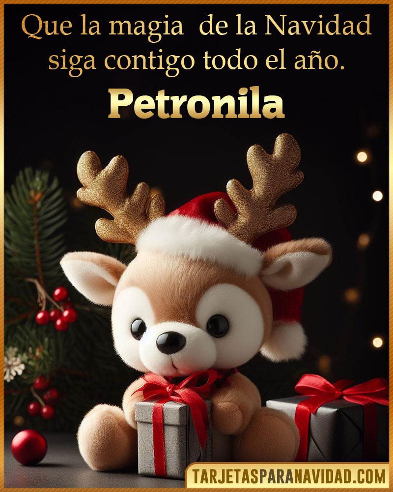 Felicitaciones de Navidad originales para Petronila