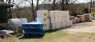 Stacks of materials for the insulation